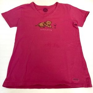 Life Is Good V-Neck Crusher T-Shirt Perfect Pairing Size M